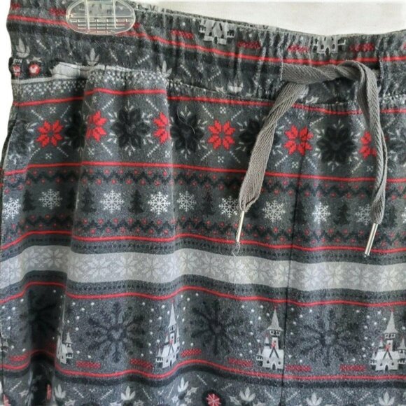 Disney Parks Womens Pajama Lounge Pants Size S Gray Authentic Original Fair Isle - Picture 5 of 6